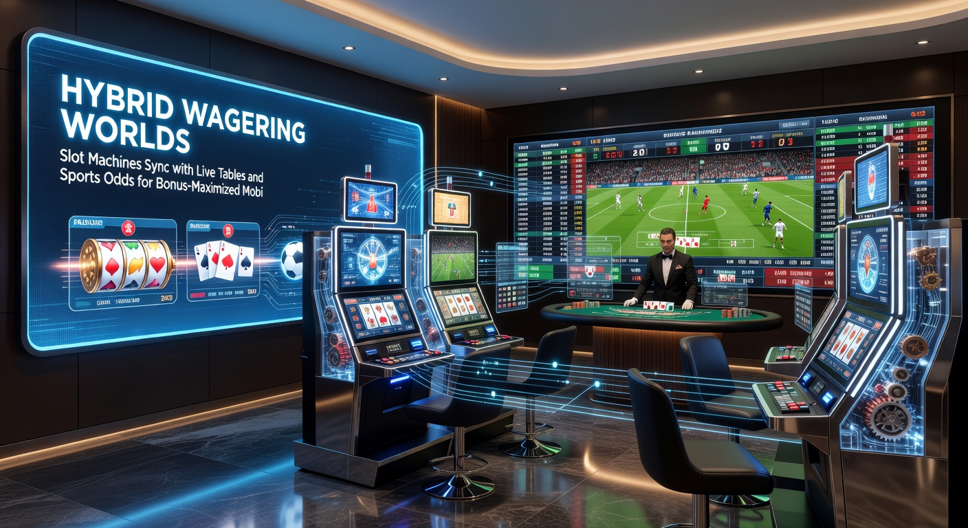 Close-up of a mobile app dashboard integrating vibrant slot graphics, live dealer video streams, and fluctuating sports betting lines with overlaid bonus meters filling toward a massive jackpot