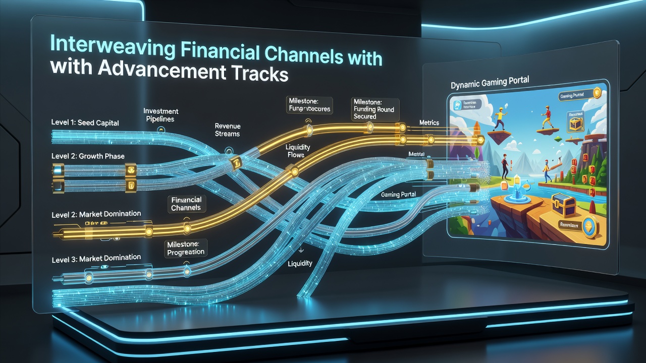 Diagram showing financial channels flowing into player advancement and reward systems