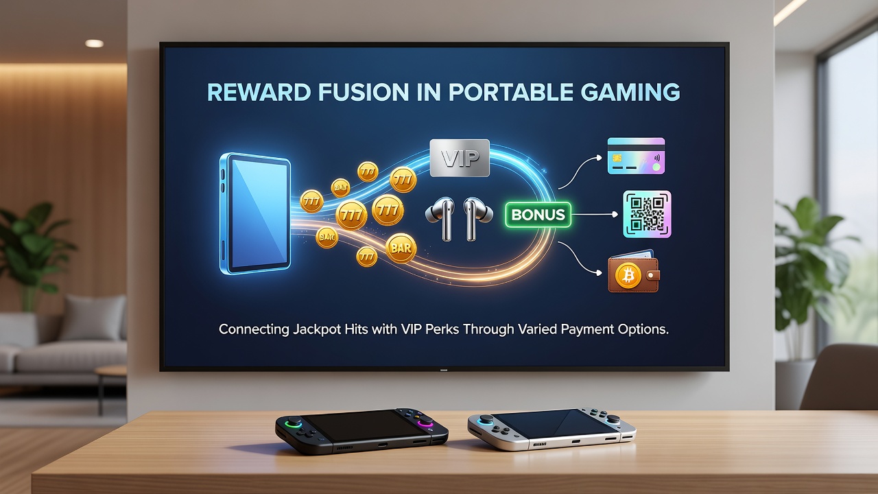 Close-up of mobile screen displaying fused jackpot and VIP perk notifications after a payment transaction