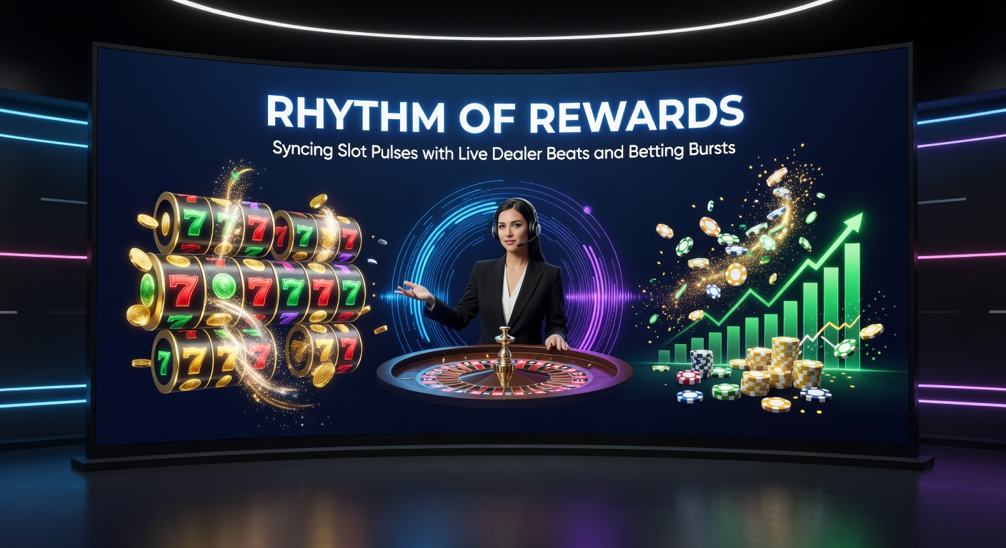 Live dealer at a blackjack table with overlaid slot reels and sports betting ticker, illustrating reward synchronization in action